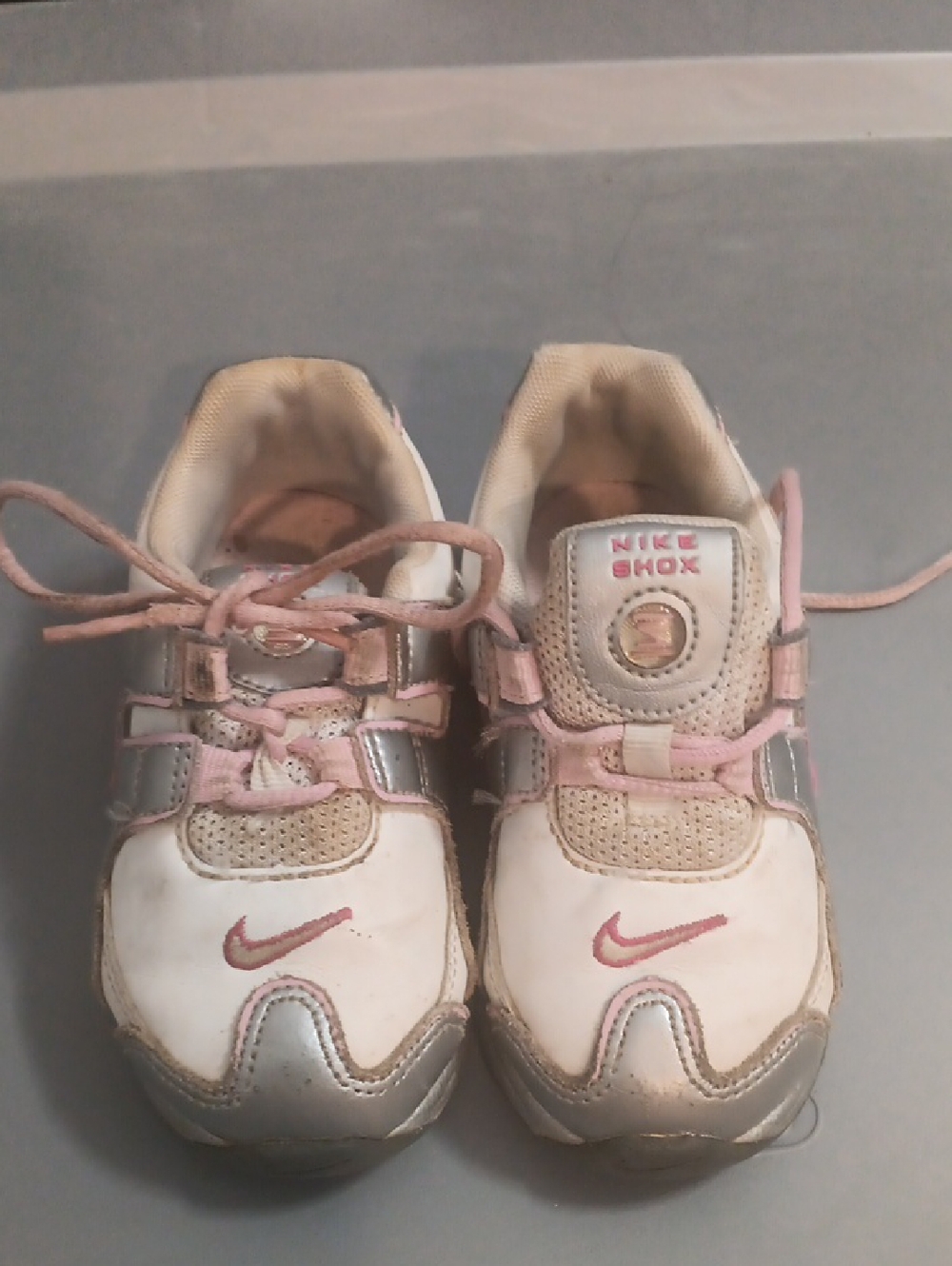 Nike Kids White and Pink Athletic Sneakers